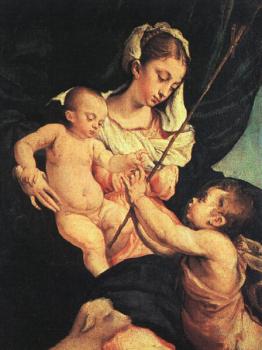 雅格佈 巴薩諾 Madonna And Child With Saint John The Baptist